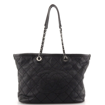 Chanel CC Daily Shopping Tote Quilted Caviar Small