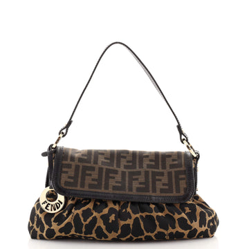 Fendi Chef Flap Bag Printed Canvas Small