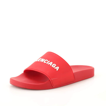 Balenciaga Men's Logo Slide Sandals Rubber