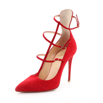 Christian Louboutin Women's Toerless Muse Pumps Suede 100