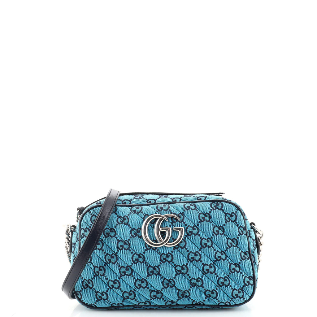 Gucci GG Marmont Multicolor Small Shoulder Bag in Blue