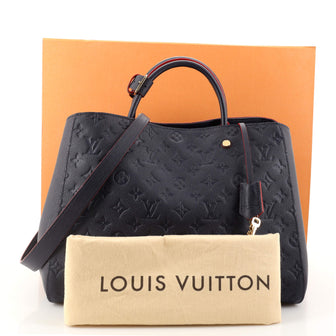 Louis Vuitton Monogram Empreinte Montaigne MM - Blue Handle Bags