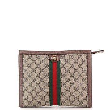 Gucci Ophidia Pouch GG Coated Canvas Medium