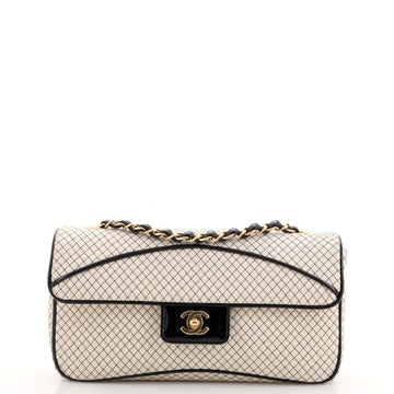 Chanel Vintage CC Chain Flap Bag Quilted Jersey Medium