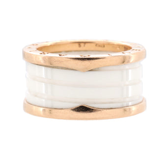 Bvlgari B.Zero1 Four Band Ring 18K Rose Gold and Ceramic
