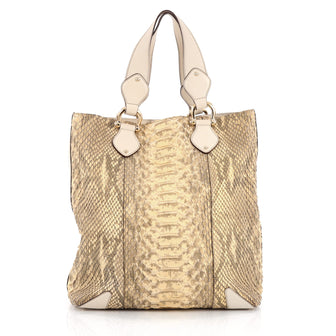 Gucci Creole Tote Python Large Yellow 1911901