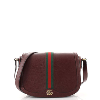 Gucci Ophidia Saddle Flap Shoulder Bag Leather Small