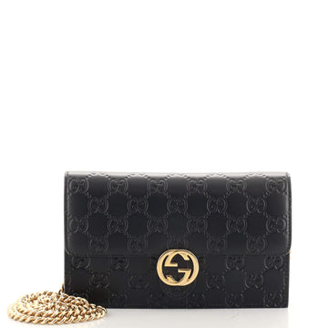 Gucci Icon Wallet on Chain Guccissima Leather