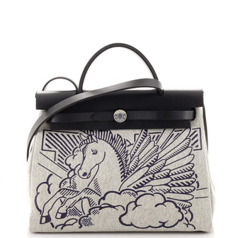 Hermes Herbag Zip Pegase Pop Toile and Leather 31
