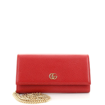 Gucci GG Marmont Continental Chain Wallet Leather