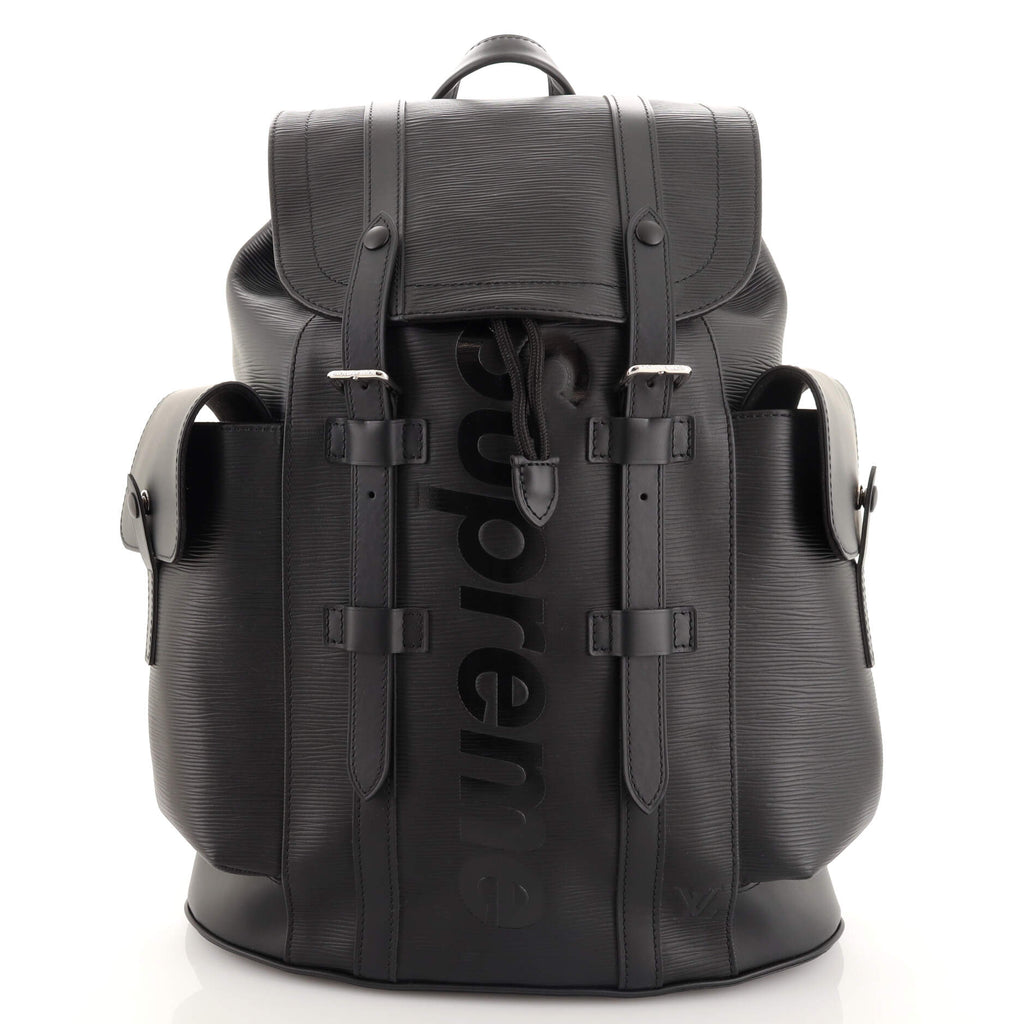 black supreme louis vuitton backpack