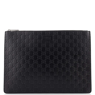 Gucci Zip Messenger Bag Guccissima Leather Large