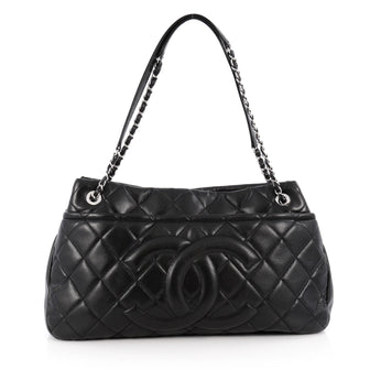 Chanel Timeless CC Soft Tote Quilted Caviar Large Black