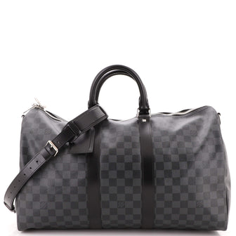 Louis Vuitton Keepall Bandouliere Bag Damier Graphite 45