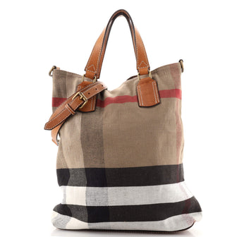 Burberry Tottenham Tote House Check Canvas Medium