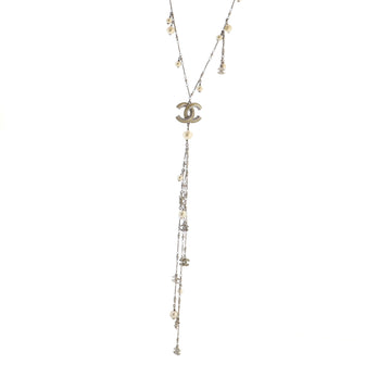 Chanel Multi CC Lariat Necklace Metal with Enamel, Crystals and Faux Pearls