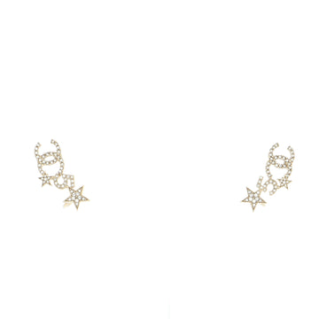 Chanel CC No. 5 Star Cluster Earrings Metal with Crystals