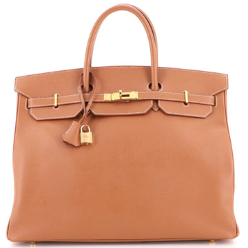 Hermes Birkin Handbag Brown Courchevel with Gold Hardware 40