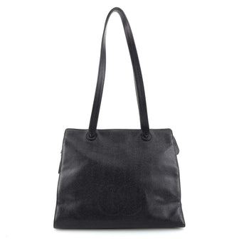 Chanel Vintage CC Zip Square Shoulder Bag Caviar Large