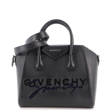 Givenchy Antigona Bag Logo Embroidered Leather Small