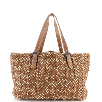 Bottega Veneta Belted Tote Woven Leather Medium