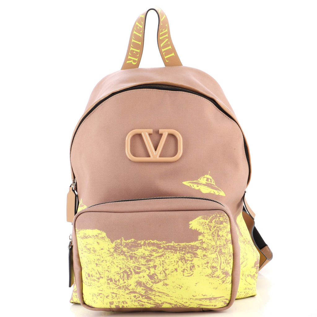 Valentino Garavani x Undercover Time Traveller VLogo Backpack Printed Nylon Pink 19134271