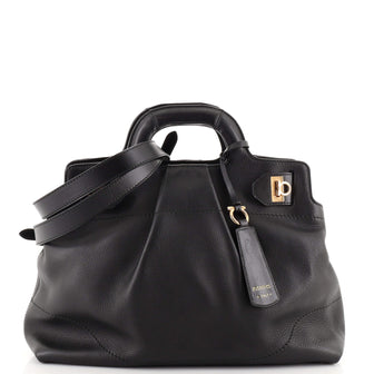 Salvatore Ferragamo Gancini Handle Tote Leather Large