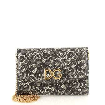 Dolce & Gabbana Wallet on Chain Printed Leather