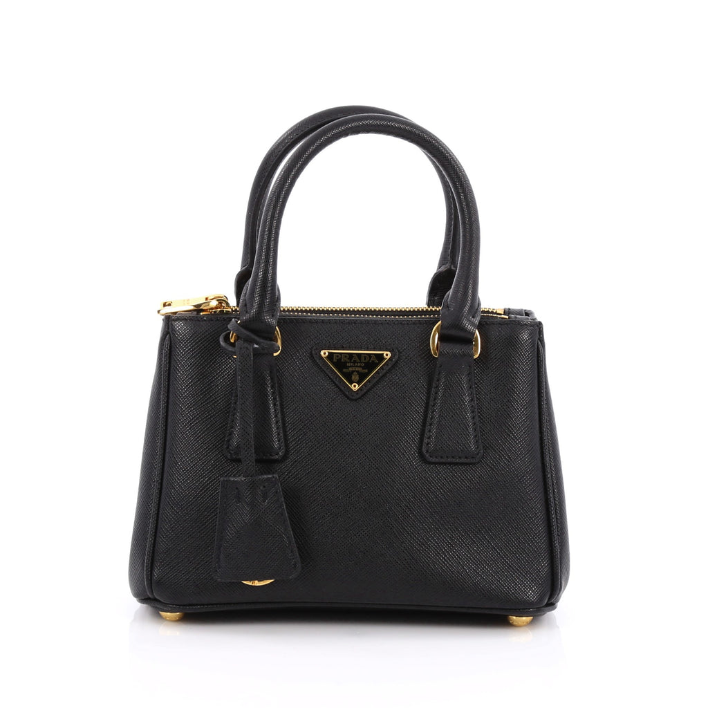 Buy Prada Galleria Crossbody Bag Saffiano Leather Mini Black
