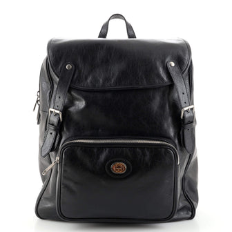 Gucci Morpheus Flap Backpack Glazed Leather Large
