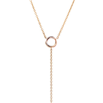 Cartier Baby Trinity Drop Pendant Necklace 18K Tricolor Gold