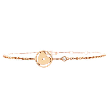 Louis Vuitton Idylle Blossom Monogram Heart Bracelet 18K Rose Gold with Diamond