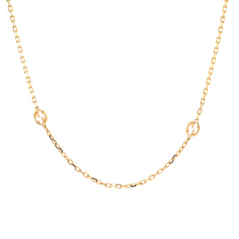 Gucci Running GG Station Necklace 18K Yellow Gold
