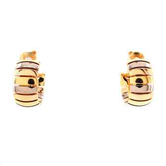 Cartier Tubogas Hoop Earrings 18K Tricolor Gold