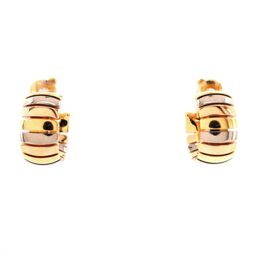 Cartier Tubogas Hoop Earrings 18K Tricolor Gold
