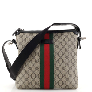 Gucci Web Messenger Bag GG Coated Canvas Medium
