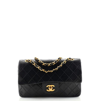 Chanel Vintage Classic Double Flap Bag Quilted Lambskin Small