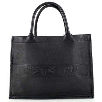 Christian Dior Book Tote Embossed Leather Medium
