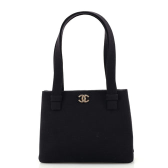 Chanel Vintage CC Evening Bag Grosgrain Small