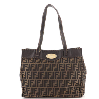 Fendi Selleria Tote Bag Zucca Canvas Small