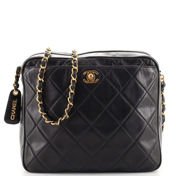 Chanel Vintage Front Pocket Camera Bag Quilted Lambskin Medium