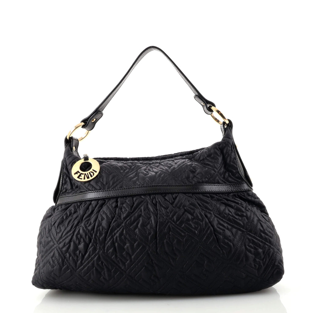 Fendi Chef Shoulder Bag Padded Zucca Nylon Medium 191417