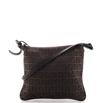Fendi Vintage Flat Crossbody Bag Zucchino Canvas Mini