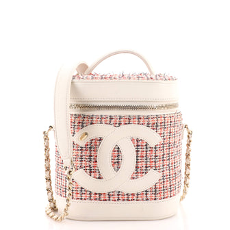 Chanel CC Mania Vanity Case Tweed with Lambskin