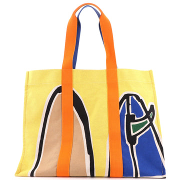 Hermes Beach Bag Printed Toile Maxi