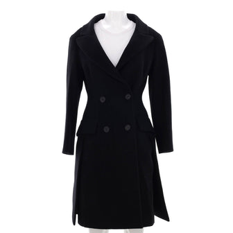 Prada Women's Double Breasted Long Coat Wool