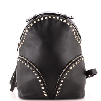 Valentino Garavani Two Pocket Rockstud Backpack Leather Medium