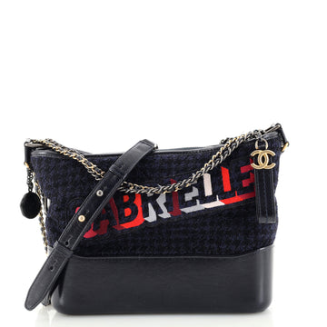 Chanel Gabrielle Logo Hobo Tweed and Calfskin Medium