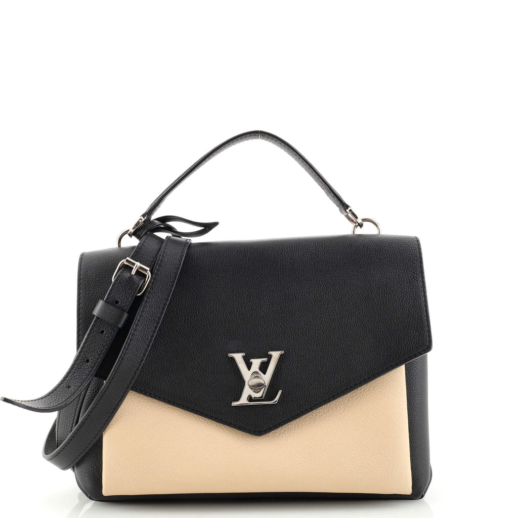 Louis Vuitton Mylockme Handbag Leather Black 19141726