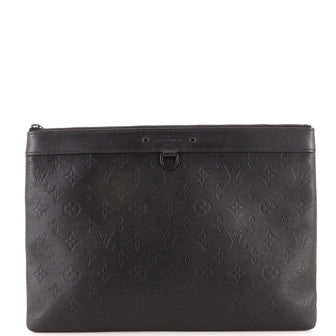 Louis Vuitton Discovery Pochette Monogram Shadow Leather GM